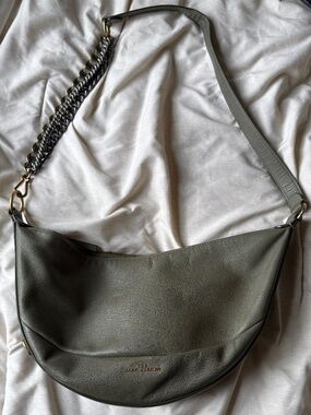 Marc Jacobs Eclipse Hobo Shoulder Bag Pebble Leather Moss Green